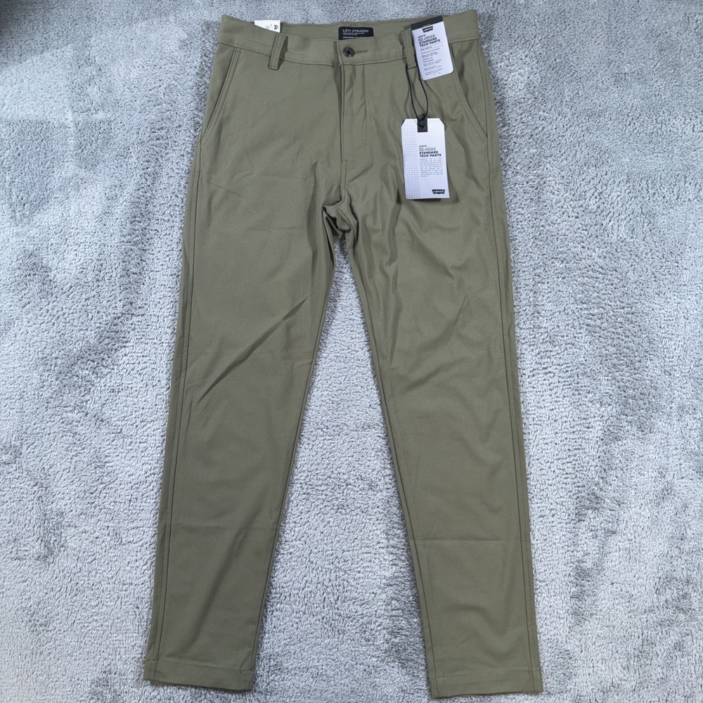 LEVIS XX Chino Standard Tech Pants 31x32 Stretch UPF 50+ Quick Drying Olive NWT